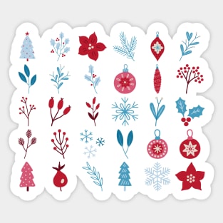 christmas tree ornaments Sticker